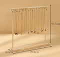 Jewelry Organizer Display Stand Wood Necklace Hanging Countertop Rack for Chains Earrings Bracelets Showcase Storage Rack