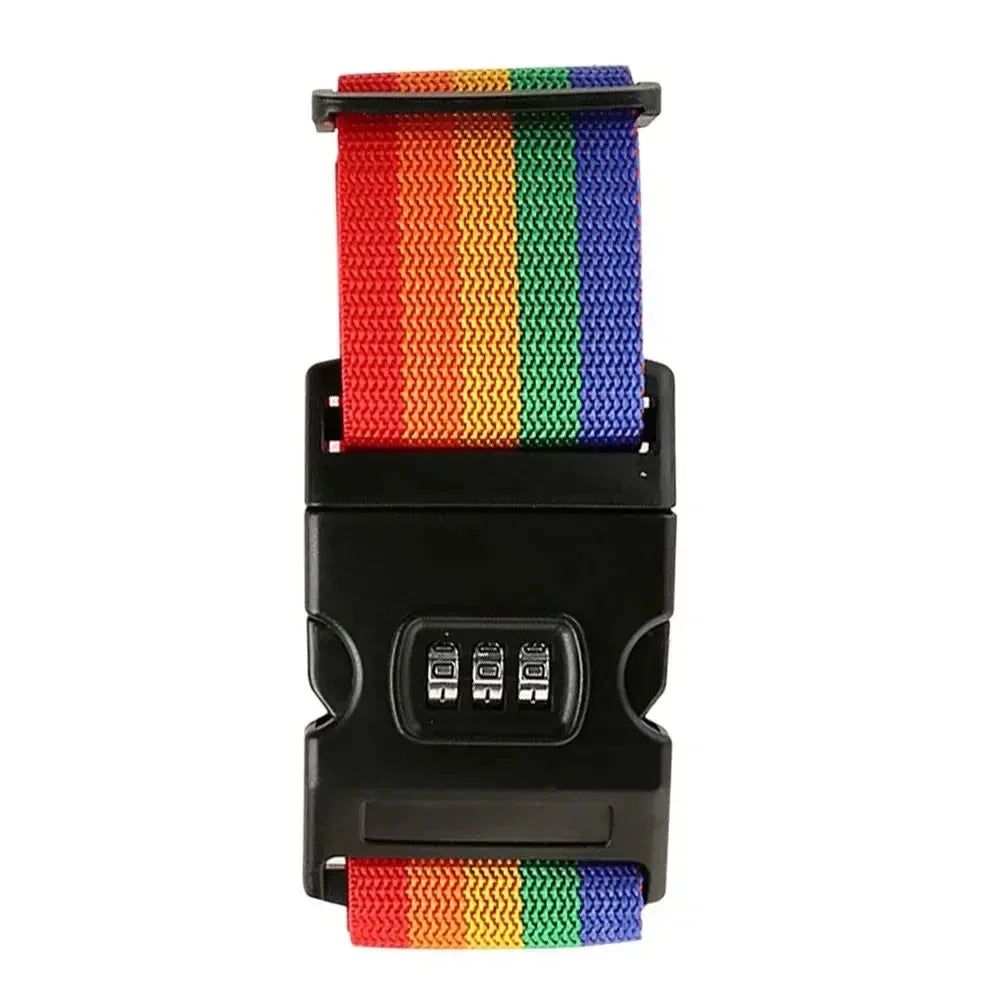 One word adjustable suitcase combination lock bundled luggage strap Travel trolley case bundled luggage strap
