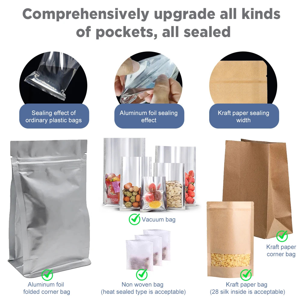 Impulse Sealer Manual Heat Sealer Machine for 8 inch Plastic Bags, Shrink Wrap Bag Sealers Vacuum Sealer Packaging Machine