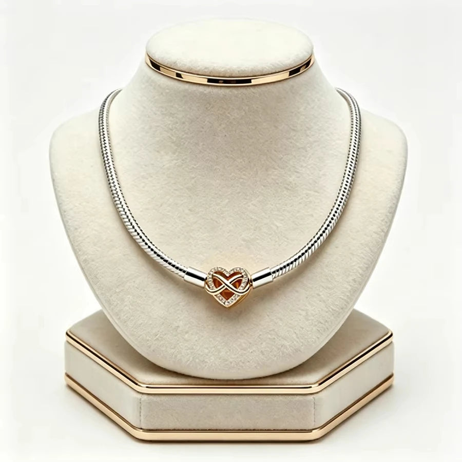 S925 Silver Life Tree Ball shaped Gold Heart Thread Necklace Suitable for Women's Daily Wear DIY Exquisite Jewelry Gifts