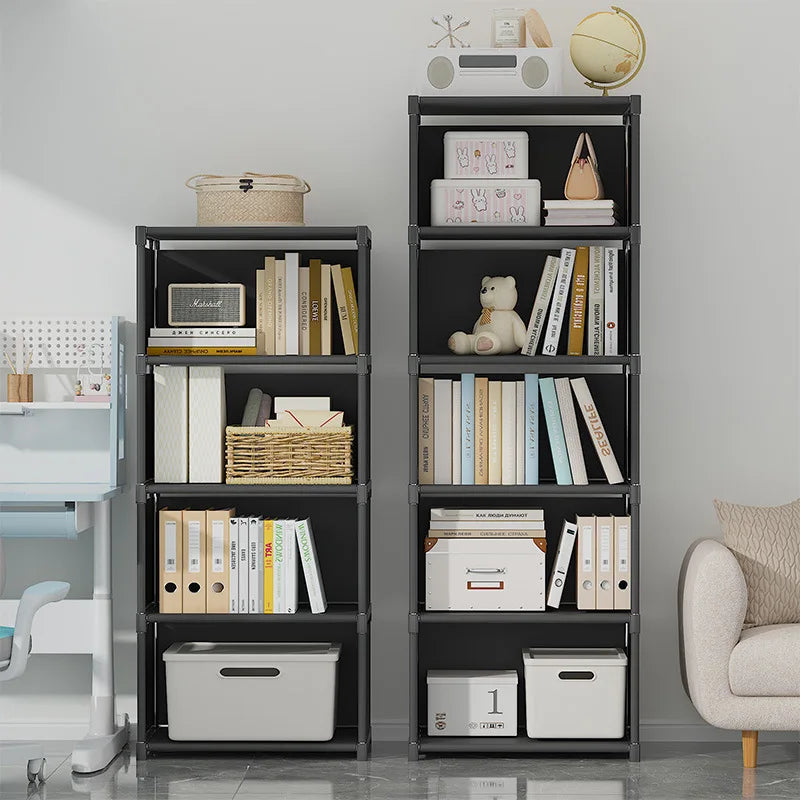 Multilayer Bookshelf Easy Assembly Bookcase Living Room Bedroom Study Storage Shelf for Books Toys Sundries