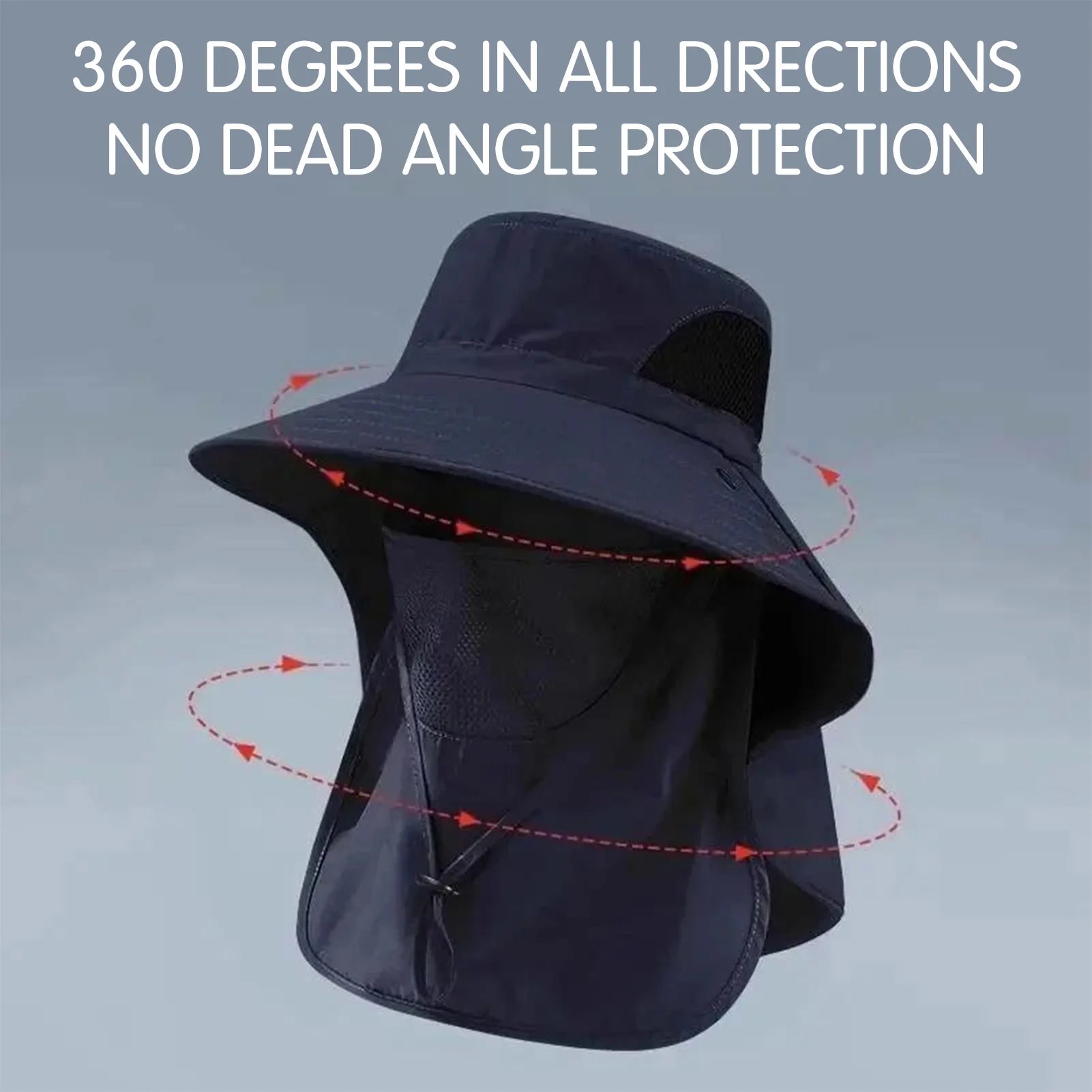 Sun Fishing Hat Women's Bucket Hat with Neck Cover Breathable Wide Brim Summer UV Protection Hat for Travel Holiday Beach