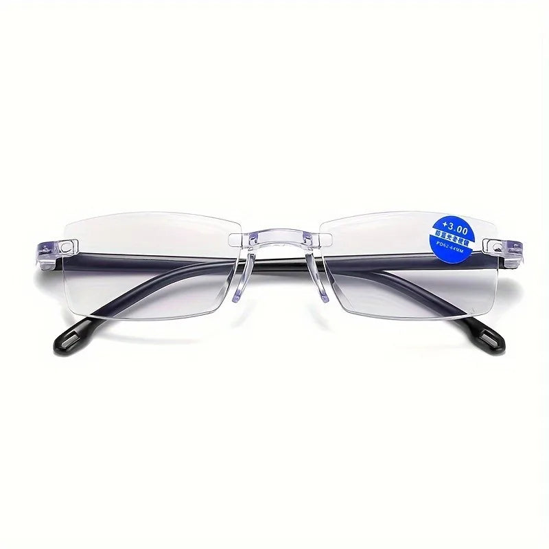 6pcs Ultra-Light Rimless Reading Glasses for Men & Women - HD Presbyopic Readers