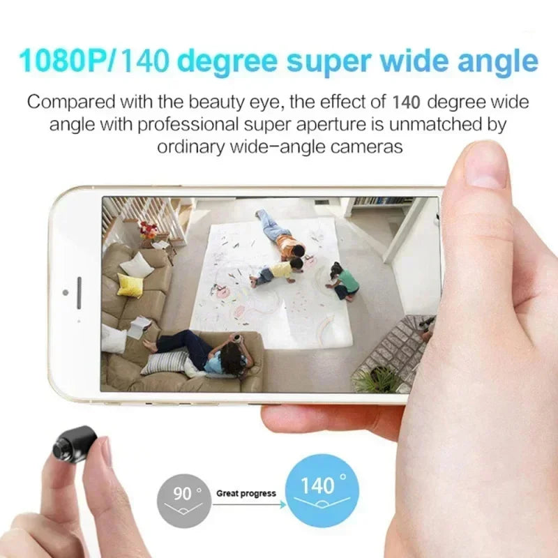 Mini Camera 1080P Clear Night Vision Lightweight Portable Premium Cams Motion Detection Wireless Surveillance Protection Camera