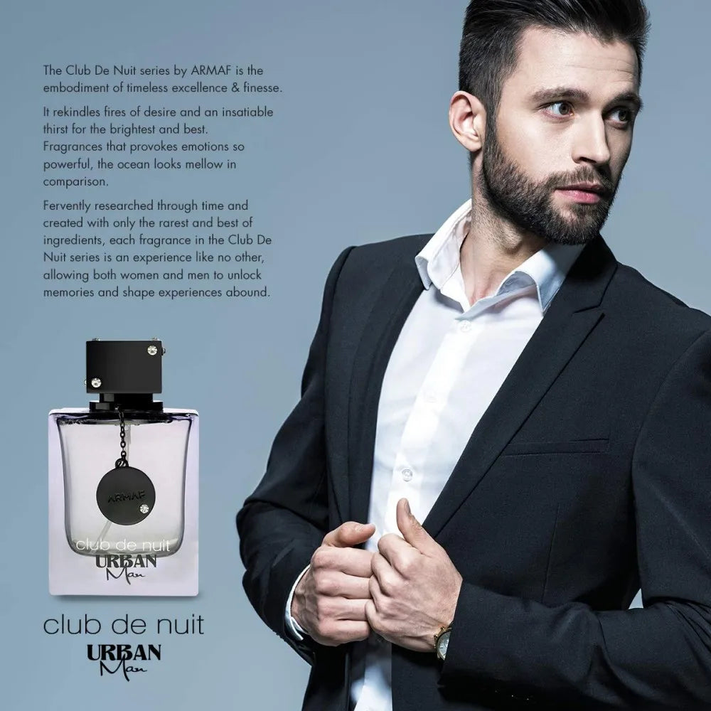 ARMAF Club De Nuit Urban for Man Eau De Parfum Spray, 3.6 Ounce