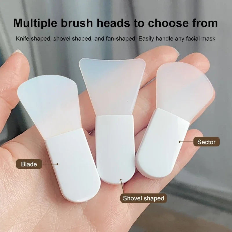 3Pcs Silicone Facial Mask Brush Professional Mud Cream Brushes Facial SkinCare Tools Mud Film Applicator DIY Tool Beauty Salon