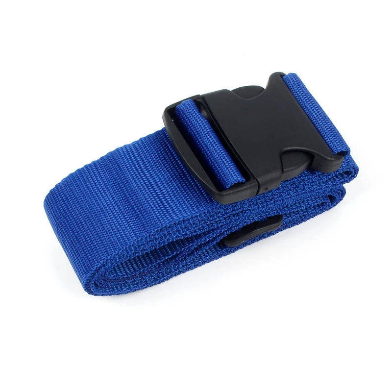 Straight Shaped Luggage Straps for Suitcase Polyester Luggage Belt with Adjustable Release Buckle Travel Accessory