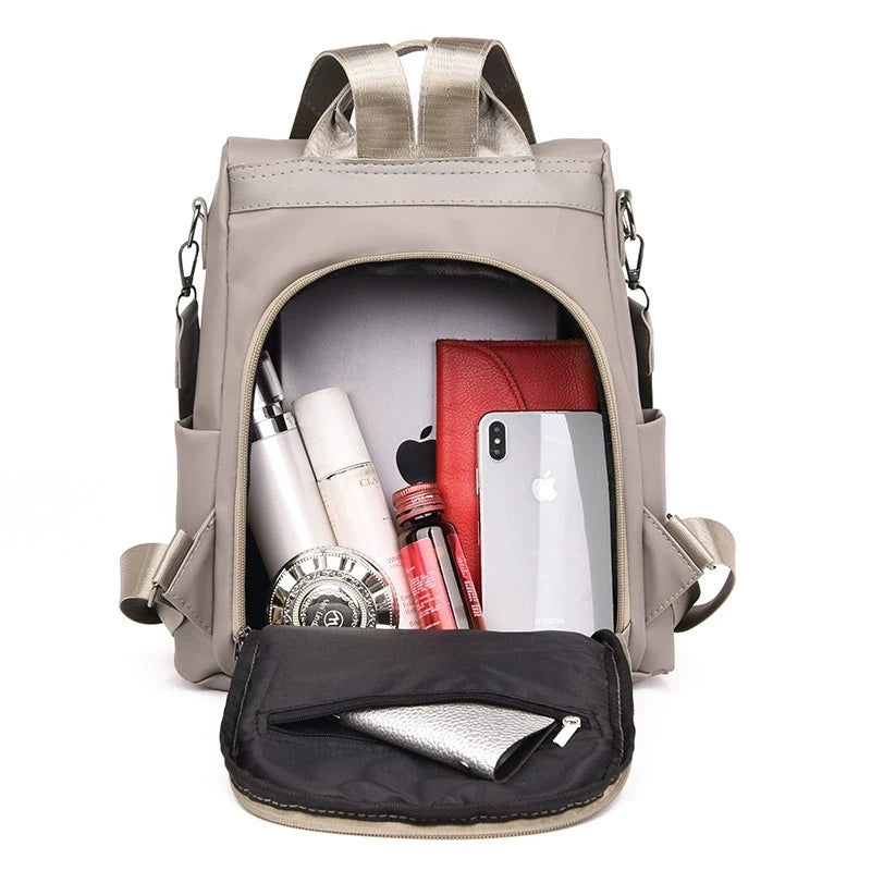 Luxury Women Backpack Casual Black/Khaki/Rose Red School Bag for Girls Detachable Strap Travel Shoulder Bag Mochila Rucksack
