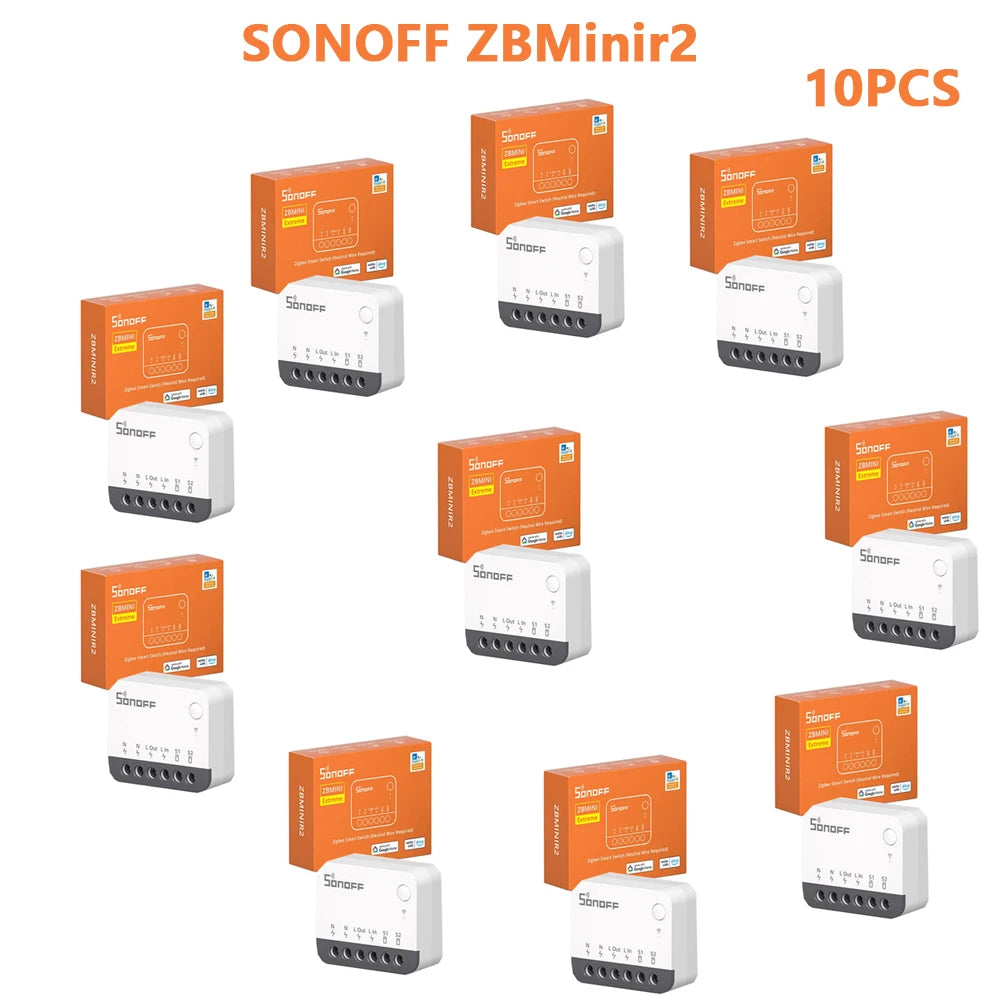SONOFF ZBMinir2 ZBMini Extreme Zigbee Smart Switch Detach Relay External Switch Control Via EWeLink Compatible with Zigbee Hub