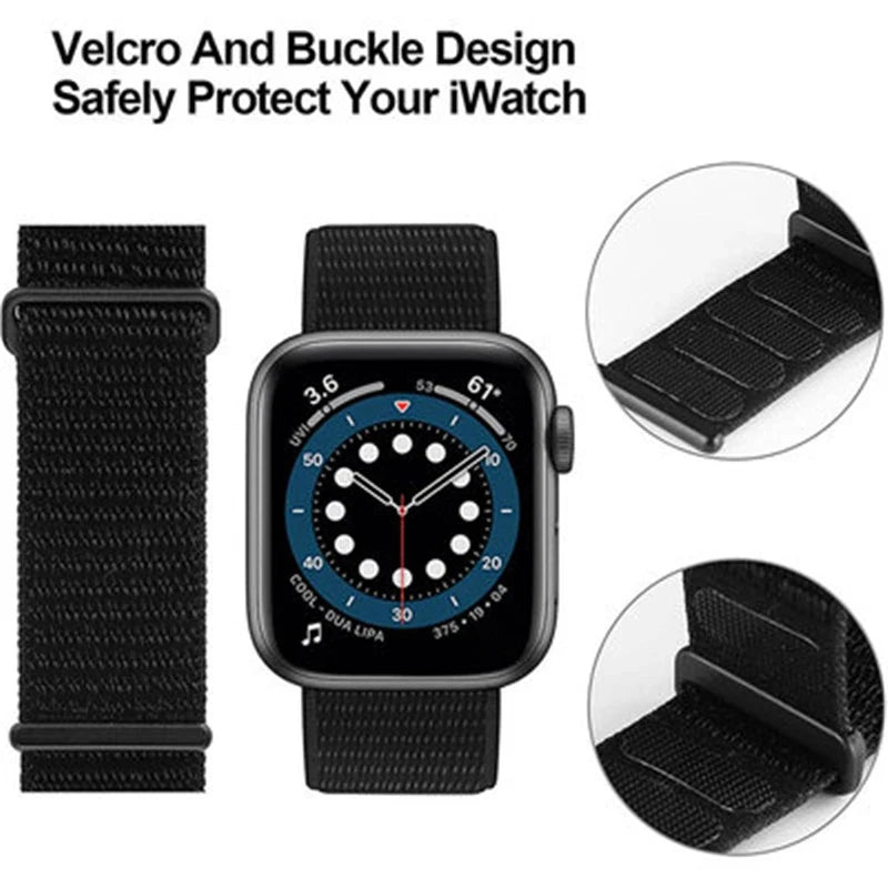 Nylon Strap For Apple Watch Band 11 10 9 8 7  6 5 4 SE Ultra 3 49MM 40MM 44MM 45MM 41MM Accessorie bracelet for iWatch 46MM 42MM