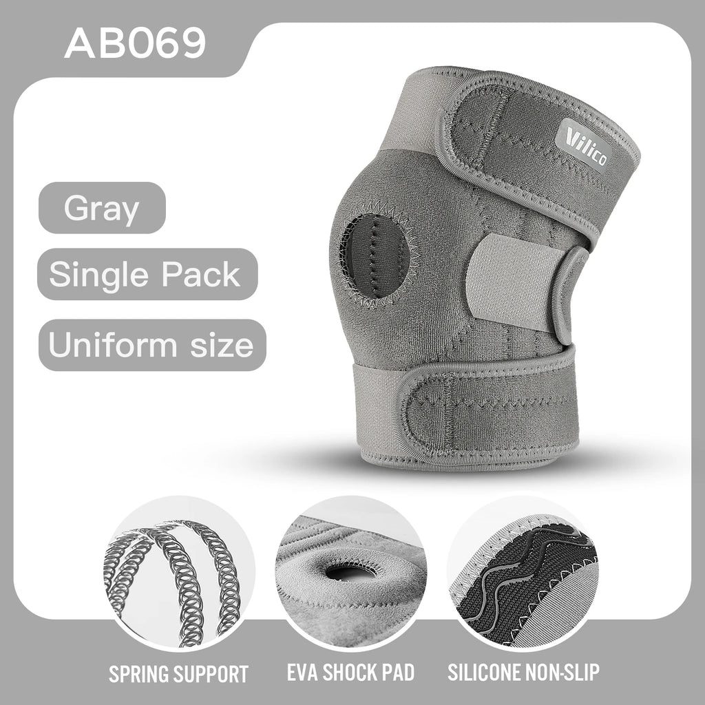 Knee Brace with Side Stabilizers Breathable Adjustable Knee Support Suitable for Sport Training and Knee Pain