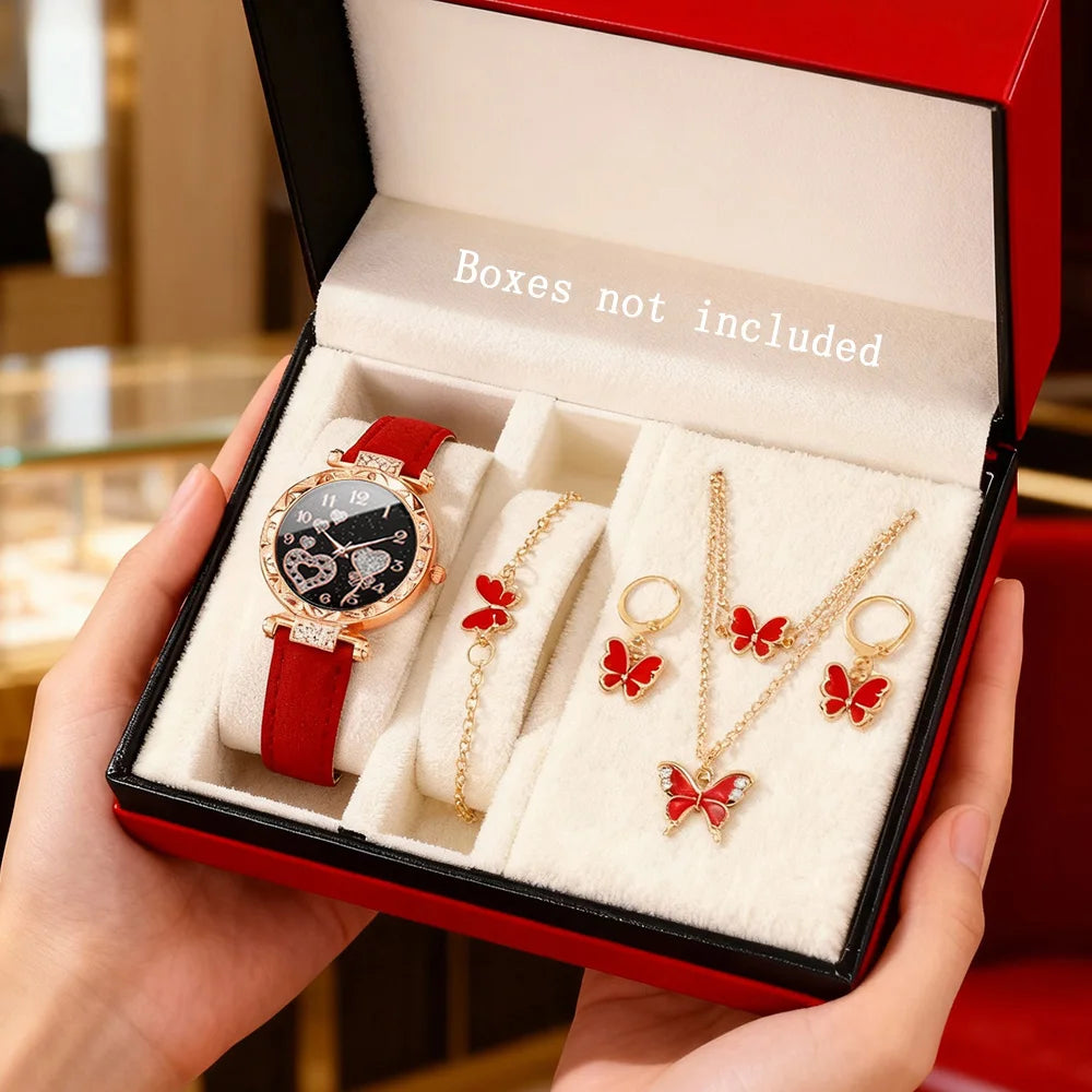 5pcs New Women's Fashion Quartz Watch, Ideal For Parties, Mother's Day & Eid Al Adha, Great Gift For Girlfriend And Best‑Friends