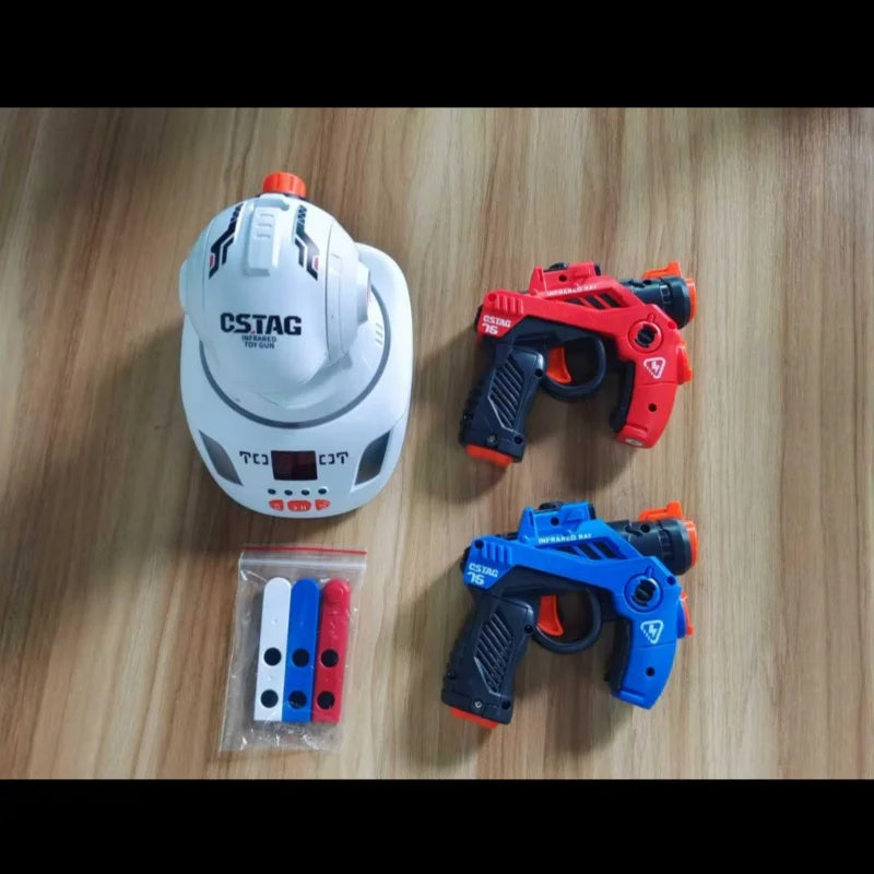 CSTAG Duck Hunting Shooting Game Kids Toy Infrared Laser Tag Gun Mini Pistol Projector Game Indoor Boys Girls Christmas Gifts