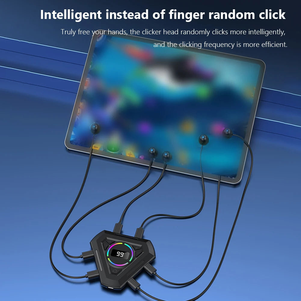 Auto Clicker Physical Simulation Finger Click Device Adjustable Speed Automatic Tapper Phone Screen Clickers For Live Broadcast