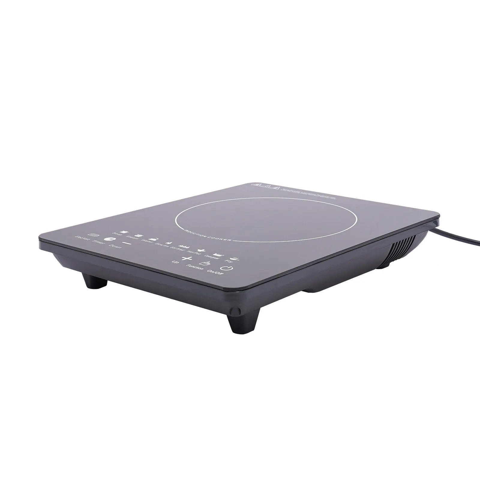110V 750W Electric Induction Cooktop 8 Power Levels Touch Control Burner 180min Timer Portable Stove for Home RV