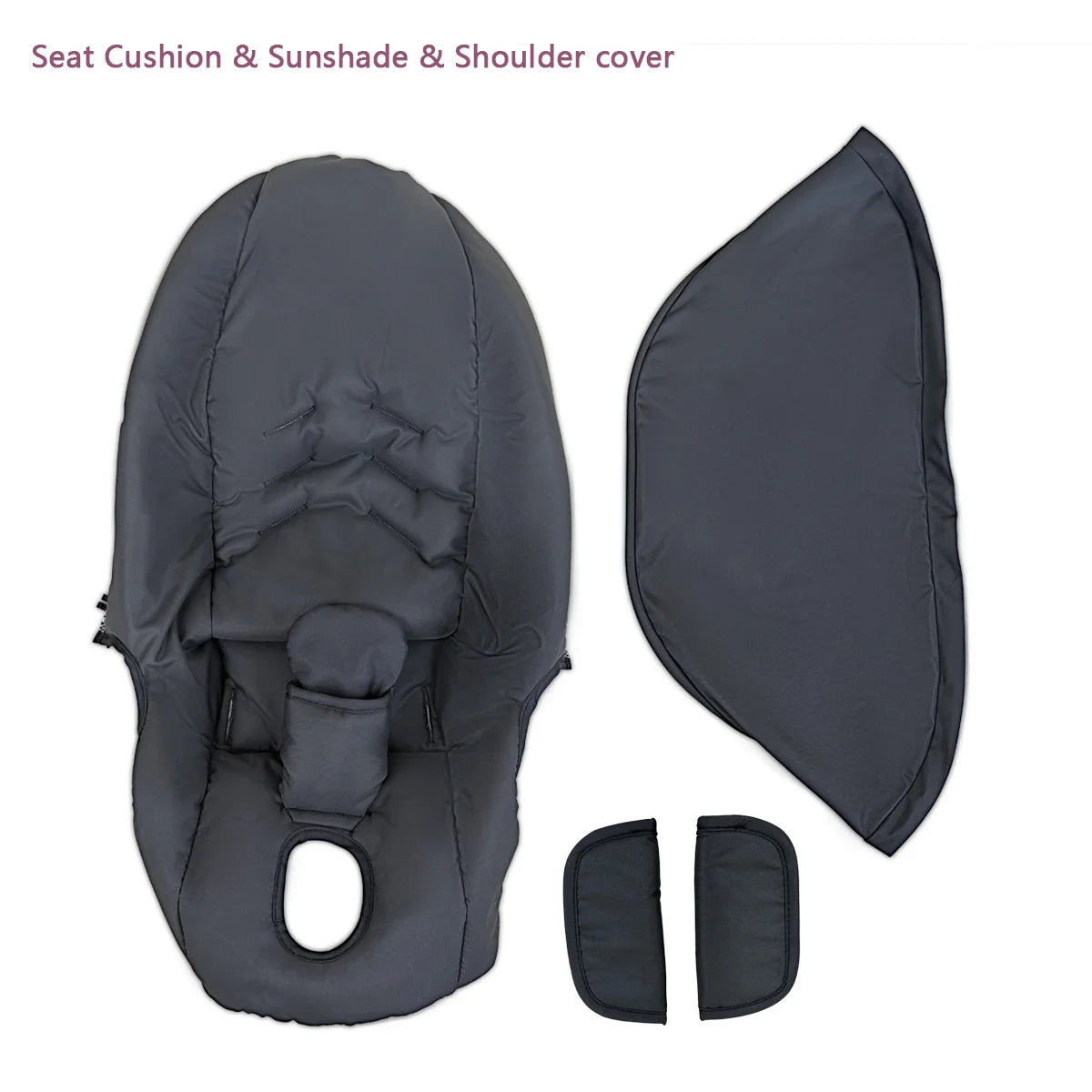 Baby Stroller 3 in 1 Raincoat Vision Rain cover Seat Cushion Sunshade Shoulder Pads For Doona & FooFoo Baby Stroller Accessories