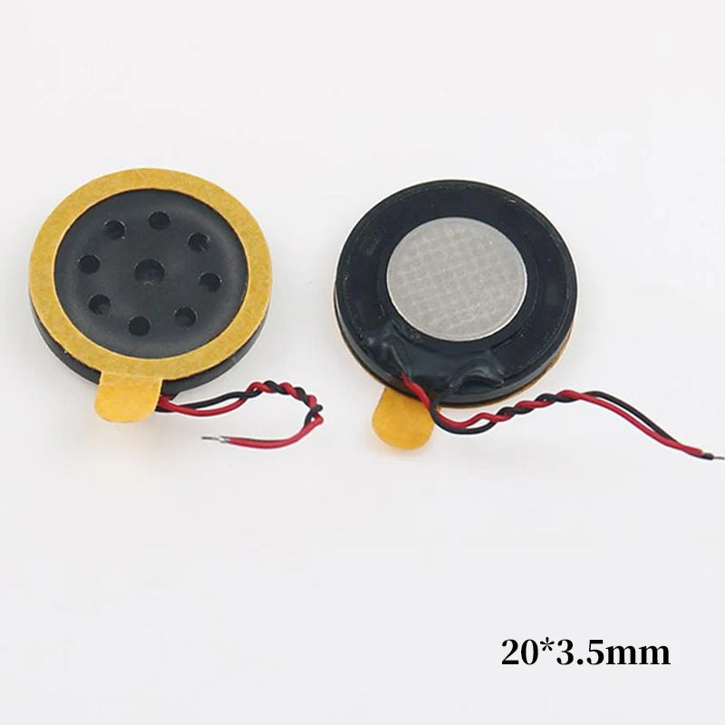 2PCS 13mm 15mm 16mm 18mm 18 20 23 26 28 30 MM Mini Speaker Round Runway Loudspeaker 8Ohm 0.5W For MP4 Toys Cellphone Small Audio