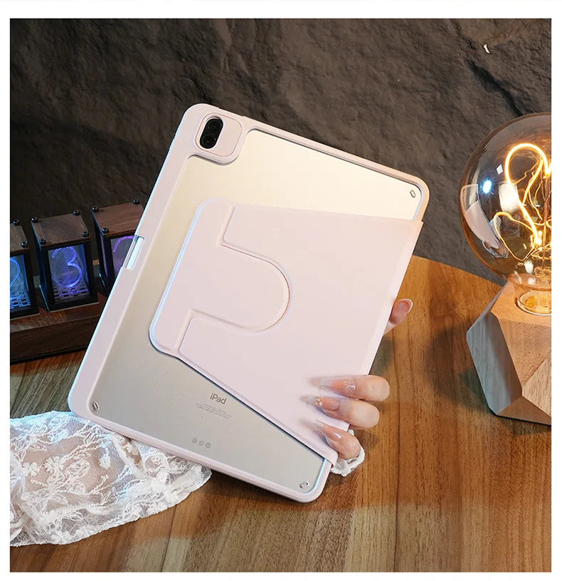 For iPad 11th 11 A16 Magnetic Case iPad 7th 8th 9th 10.2 Gen Funda ipad Air 11 M4 4th 5th 10th 10.9 2 9.7 Pro11 Rotation Cover
