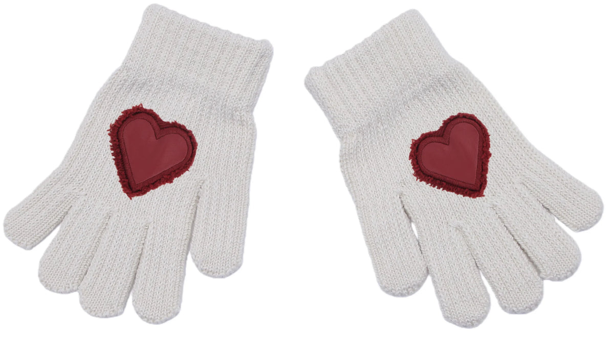 Winter Cotton Knitted Beanies Leather Heart Outdoor Hat Children Hats Personality Table hats girl hat boy hat