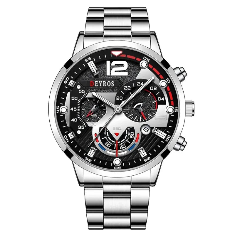 Fashion Mens Watches Luxury Quartz Wristwatch Calendar Luminous Clock Men Business Casual Watch Reloj Hombre