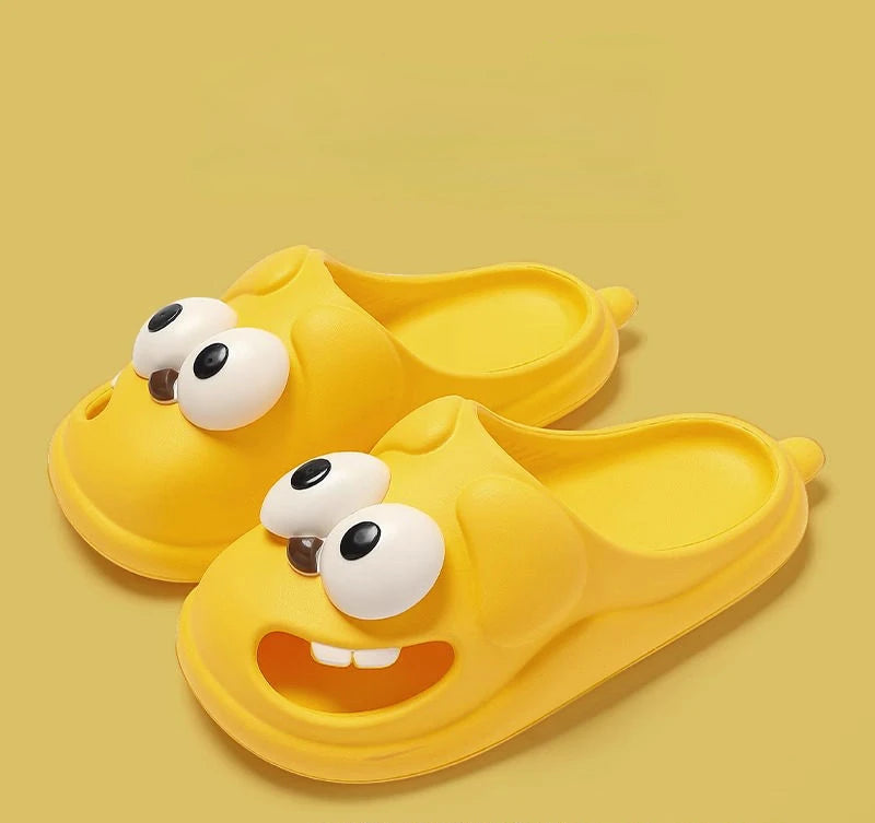 Tongue Kiss Slippers Big Eye Dog Slippers,Cute Funny Big Eye Dog Fun Cartoon Package Head Eva Slippers For Women