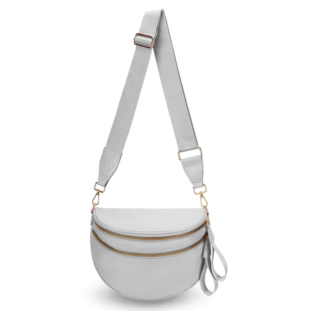 Women Checkered Bum Bag Casual Fanny Pack Large Capacity Crossbody Adjustable Strap Simple Shoulder Mommy Bag Daily Travel Tote