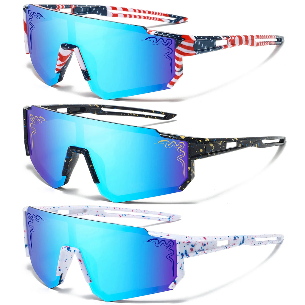 3 Pairs Age 5-16 Youth Baseball Sunglasses UV400 Boys Girls Glasses Outdoor Sport Cycling Goggles Children Kids Softball Shades