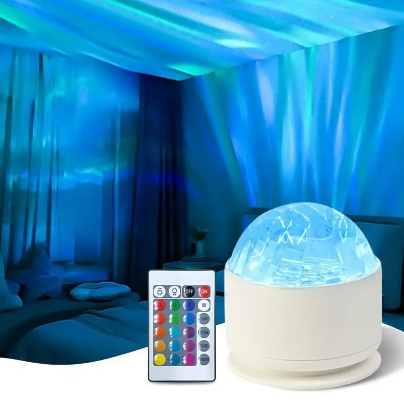 Starry Sky Projector Light 16 Colors LED Night Light Remote Auto Rotate USB Powered Home Room Party Decor Northern Ambient Light