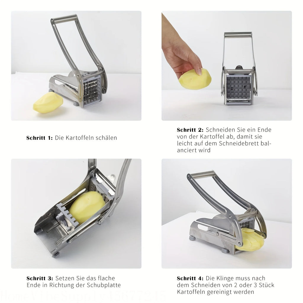 Stainless Steel Vegetable Cutter French Fry Cutter, Potato Slicer, Onion Chopper, Food Chopper, Fruit Cutter, French Fry Chopper, Vegetable Chopper, Chop Potatoes Carrots Cucumbers, Kitchen Supplies Kitchen Gadgets Kitchen Ad