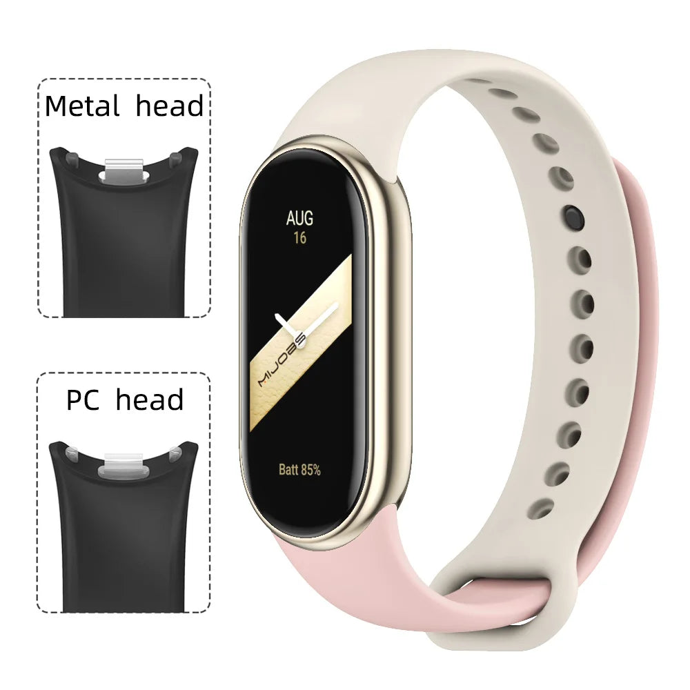 Bracelet for Mi Band 10 Strap for Mi Smart Band 10 9 8 NFC SmartWatch Sport Silicone Rubber Wristband Correa Miband 8 9 Strap