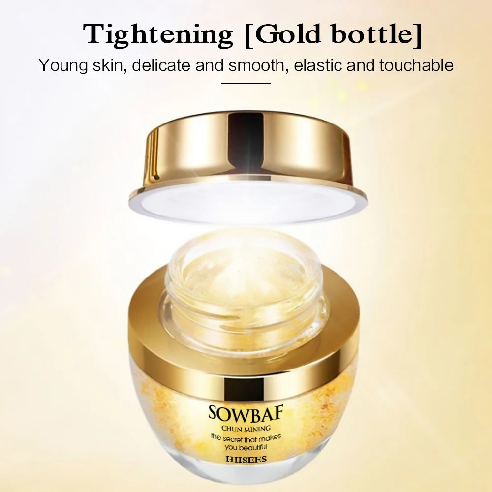 24K Golden Snail Collagen Cream Moisturizing and Skincare Essential Oil Control Facial Beauty Product Formulated for Women