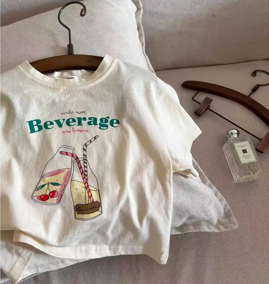 Children's Cotton Short Sleeve Top Cartoon Printed Half Sleeve Summer New Style For Middle Small Kids Kidswear T-shirt