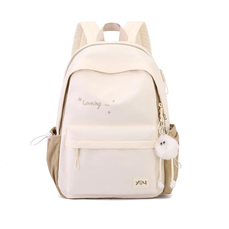 2026 Female Fashion Men High Capacity Waterproof College Backpack Trendy Women Laptop School Bags Cute Girl Travel Book Bag