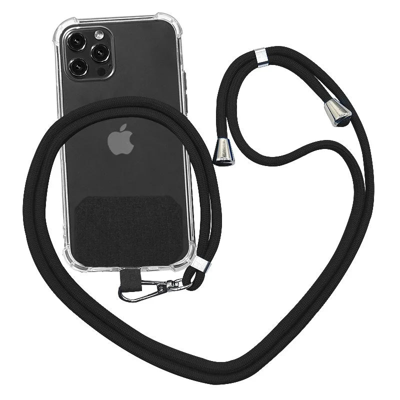 1.5mm Colorful Phone Lanyard with Patch Adjustable Mobile Phone Hanging Rope Neck Straps Anti-lost Lanyards