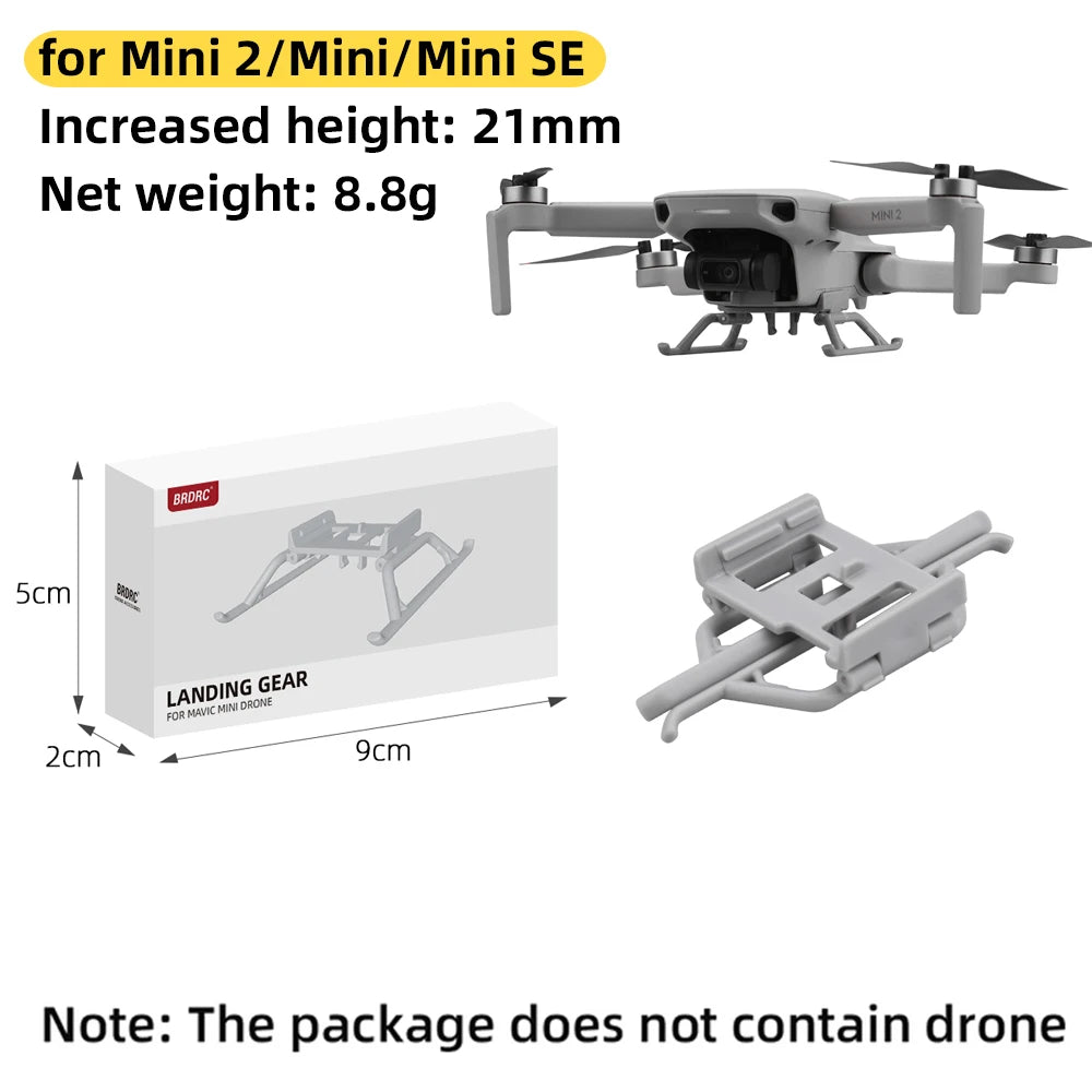 BRDRC Landing Gear Compatible with DJI Mini 4K/Mini 2/Mavic Mini/SE Quick-Release Legs Drone Accessories