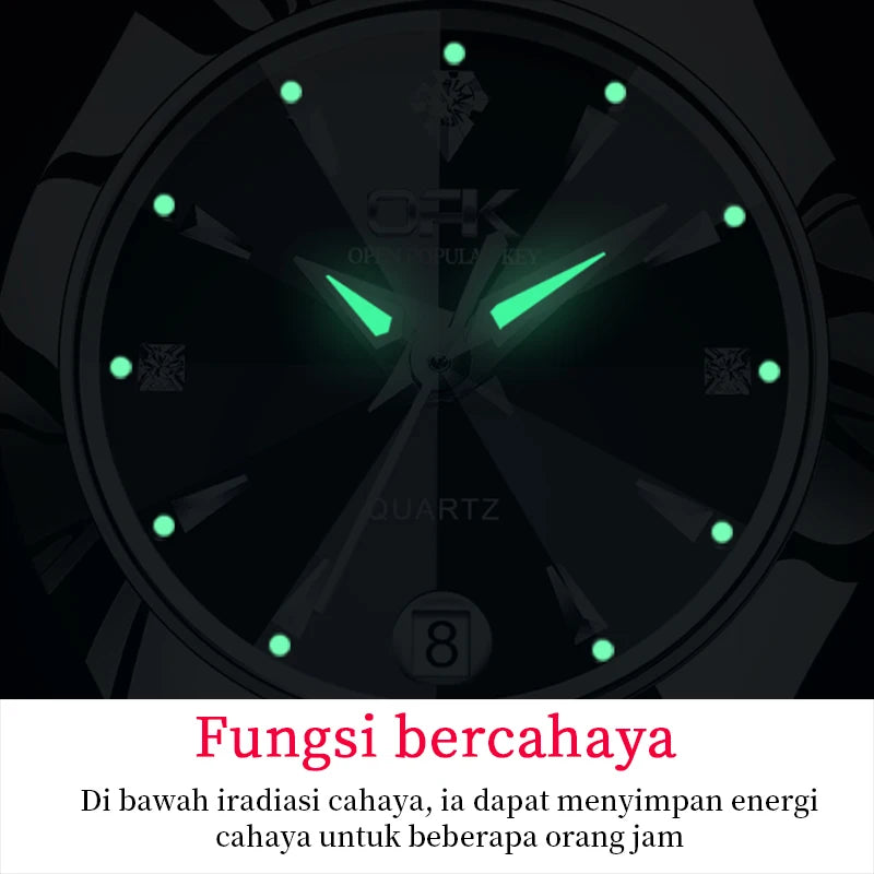 OPK 8105 Women's Watches Luxury  Original Wristwatch for Girl Waterproof Luminous Ladies Watch Fashionable Zircon Scale Date