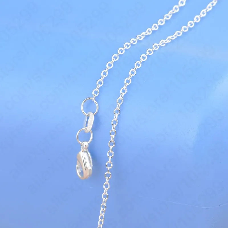 Big Promotion 100% Authentic 925 Sterling Silver Chain Necklace with Lobster Clasps fit Men Women Pendant 10 Designs 16-30 Inch
