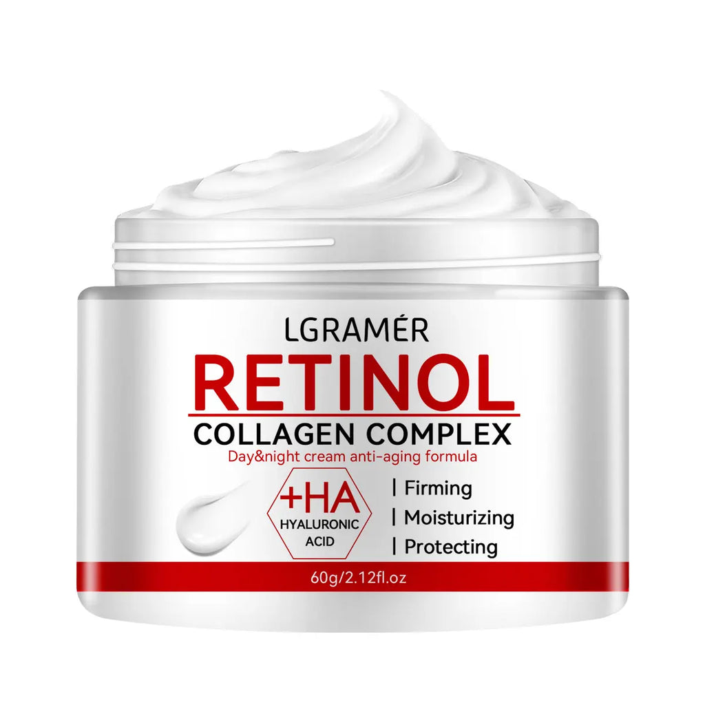 Retinol Collagen Younger Face Cream Moisturizing Smoothes Wrinkles Collagen Hyaluronic Acid Creams Skin Care Cosmetic 30g/60g
