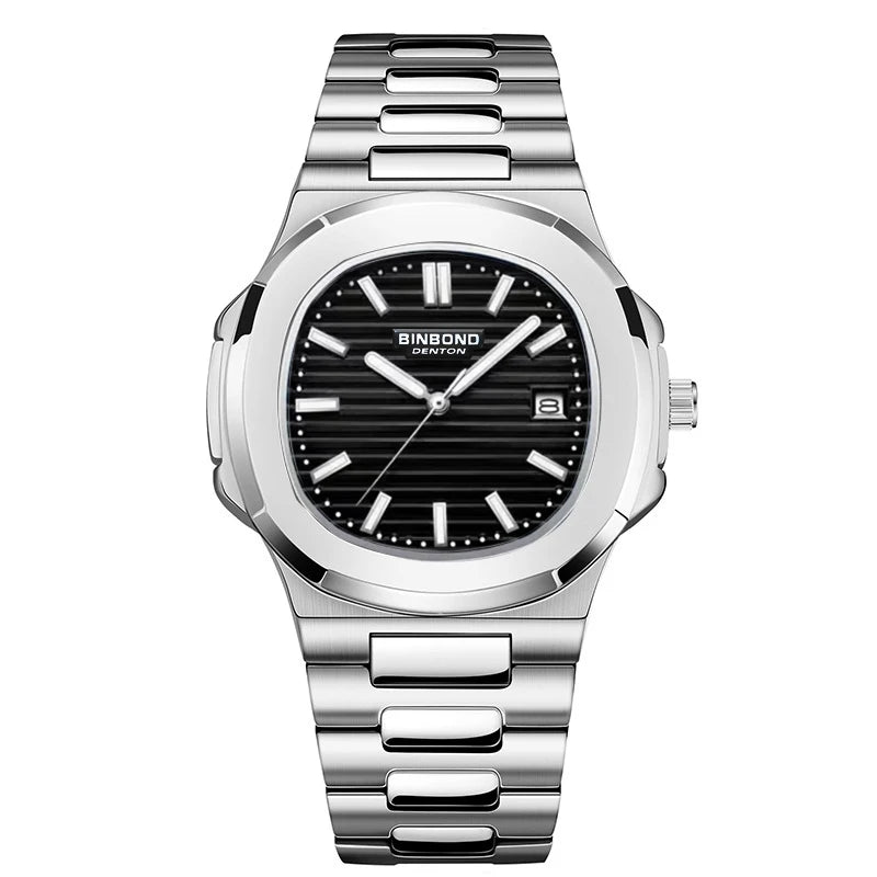 BINBOND Top Brand Luxury Men Quartz Watch Waterproof Date Male Clock Stainless Steel Business Mens Watches Relogio Masculino