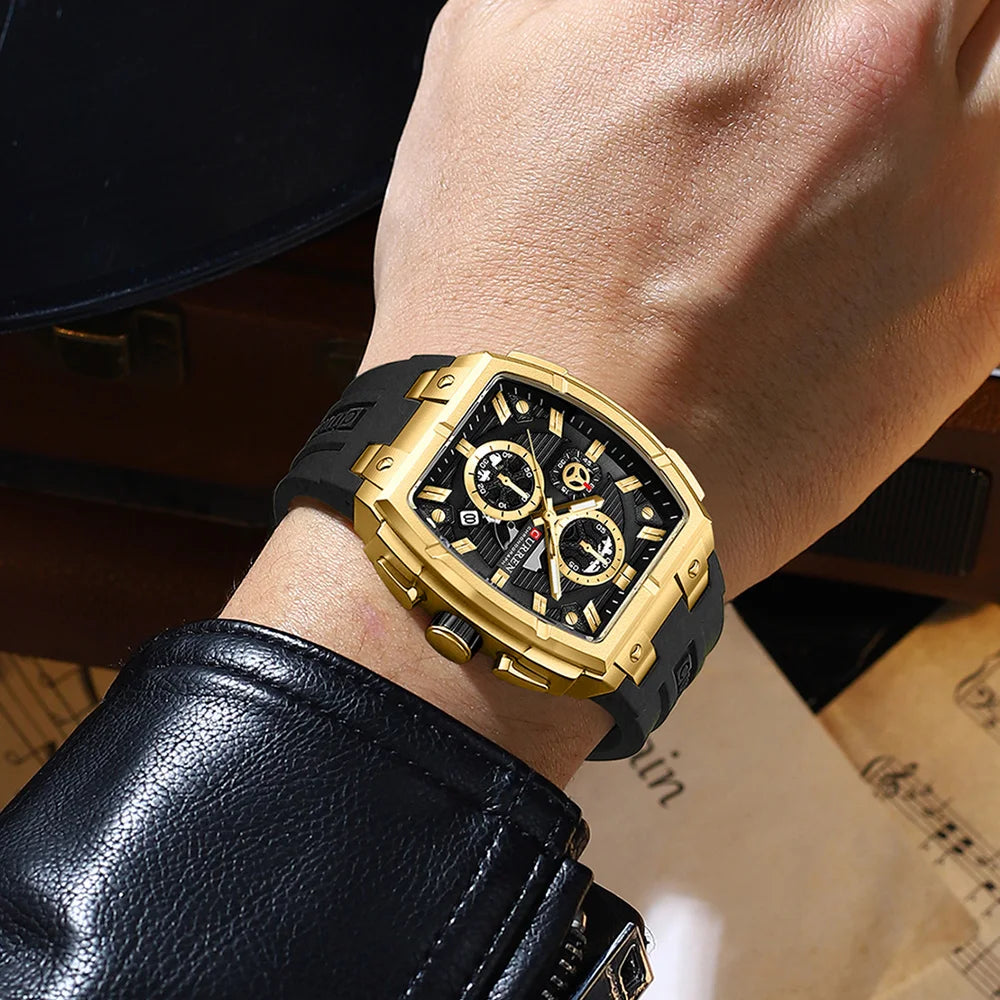 CURREN Men Casual Sport Military Quartz Calendar Wrist Watch for Man Business Leather Waterproof Male Clock Relogio Masculino