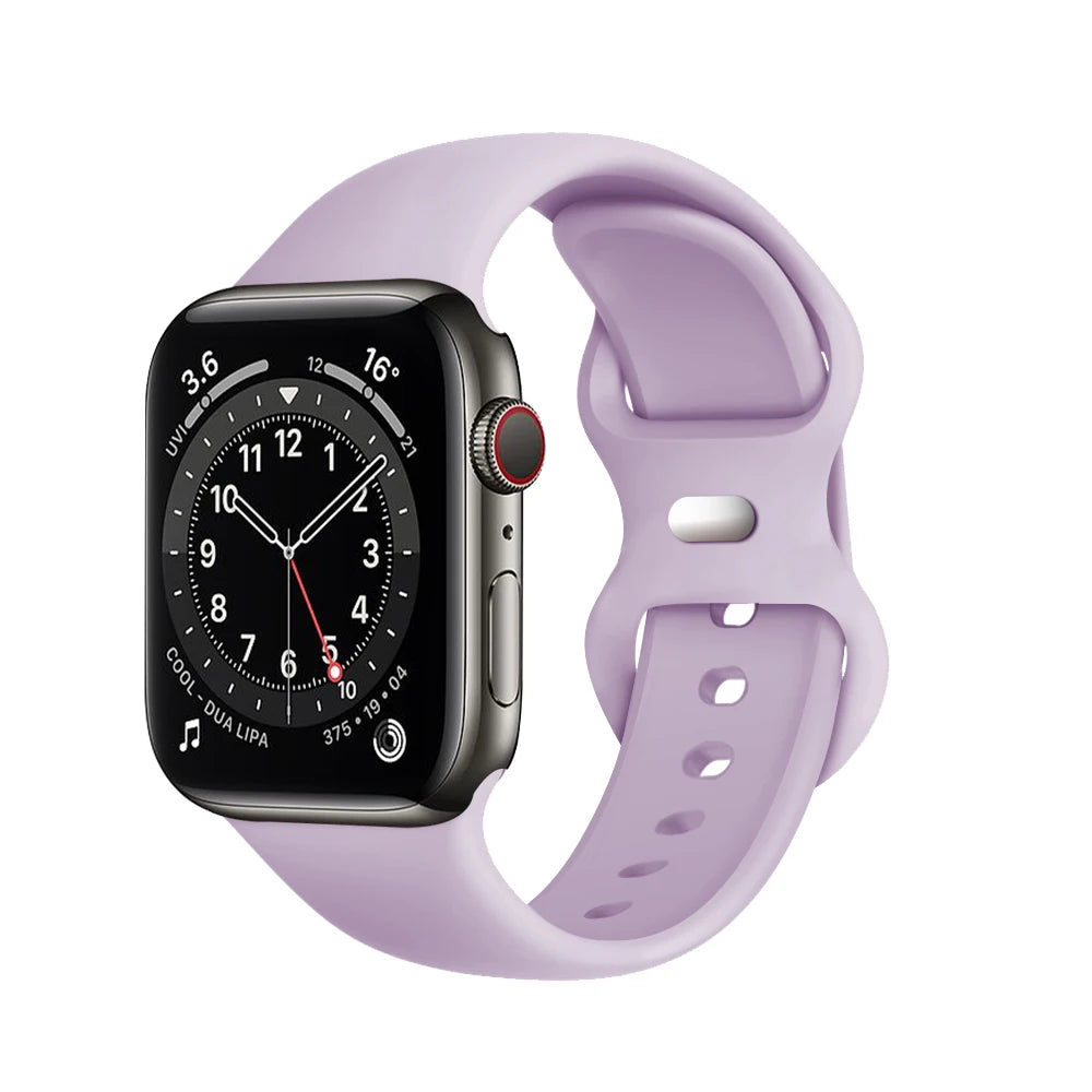 Silicone Strap for Apple Watch Band Ultra 49mm 45/44/42mm Watchbands 41/40mm iwatch Rubber Sport Bracelet on iWatch Series 76543