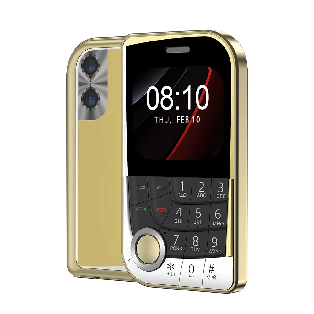 SERVO V10 2 SIM Card Small Mobile Phone Speed Dial Blacklist Flashlight Magic Voice 2.01" Display 2G GSM Button Cellphone Type-C