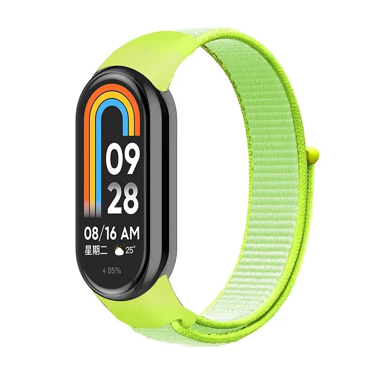 Nylon Loop Strap For Xiaomi Mi Band 8 7 6 5 4 3 Bracelet SmartWatch Wristband Replacement Sport Pulsera Watchband Miband 8 NFC