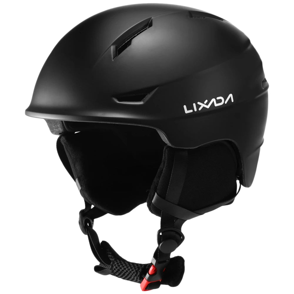Lixada Snowboard Helmet with Detachable Earmuff Men Women Safety Skiing Helmet with Goggle Fixed Strap Skiing Snow Sports