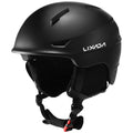 Lixada Snowboard Helmet with Detachable Earmuff Men Women Safety Skiing Helmet with Goggle Fixed Strap Skiing Snow Sports
