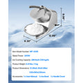 SucceBuy Ice Crusher Machine Stainless Steel Shaved Ice Machine with Bowl and Cover Ice-Shaver for Home and CommercialUse Silver