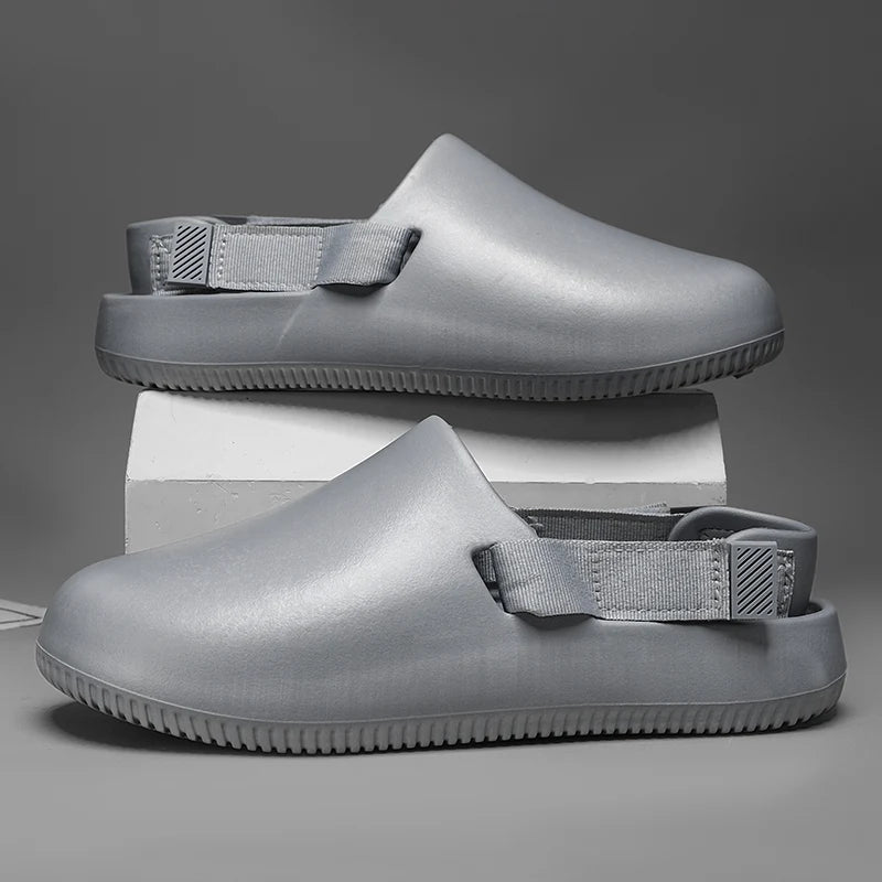 Summer Unisex Clogs Women Man Slippers Flat Mules Beach Sandals Quick Drying Water Shoes Work Casual Garden Lightweight Slippers