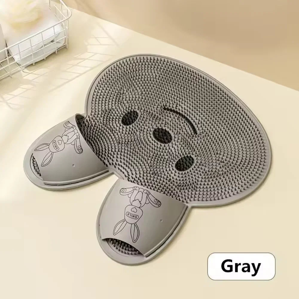 1PCS Bathroom Non-Slip Foot Wash Mat Massage Foot Scrub Callus Cleaning Mat