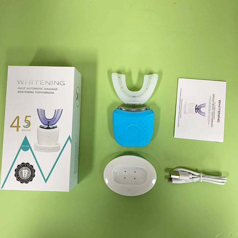Professinal Portable 360 Degree U Shape Sonic Toothbrush Oral Cleansing Brush Sonic Automatic Electric Toothbrush