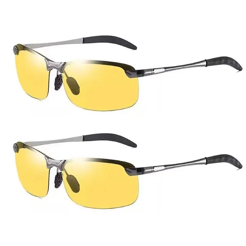 1/2pcs Photochromic Polarized Sunglasses Intelligent Color Changing Sun Glasses Driving Fishing Cycling Day Night Vision Goggles